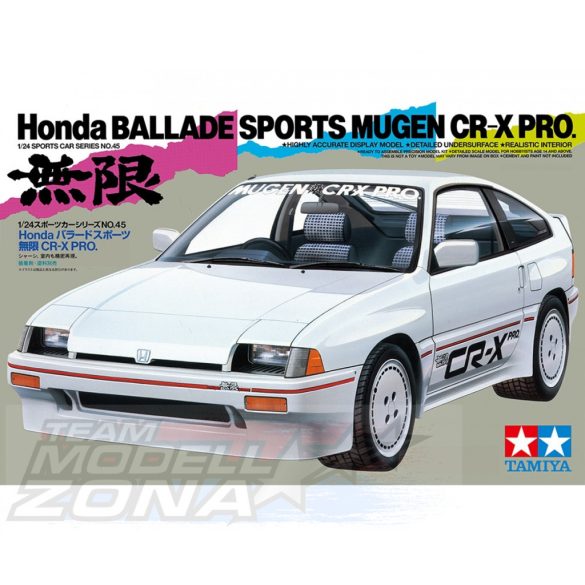 Tamiya 1:24 Honda CR-X Pro Mugen makett