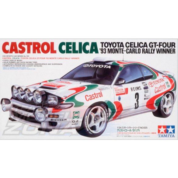 Tamiya - 1:24 Castrol Celica Toyota Monte Carlo 1993 GT-4 - makett