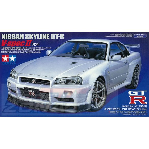 Tamiya 1:24  Nissan Skyline GT-R (R34) - V.spec II makett