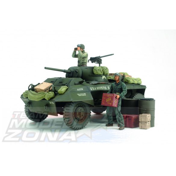 Tamiya -1:35 US M8 Greyhound Combat Patrol Set - makett figurákkal