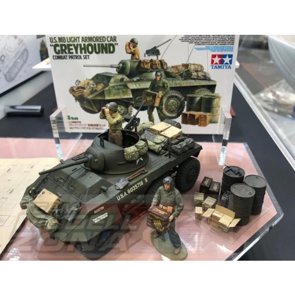 Tamiya -1:35 US M8 Greyhound Combat Patrol Set - makett figurákkal