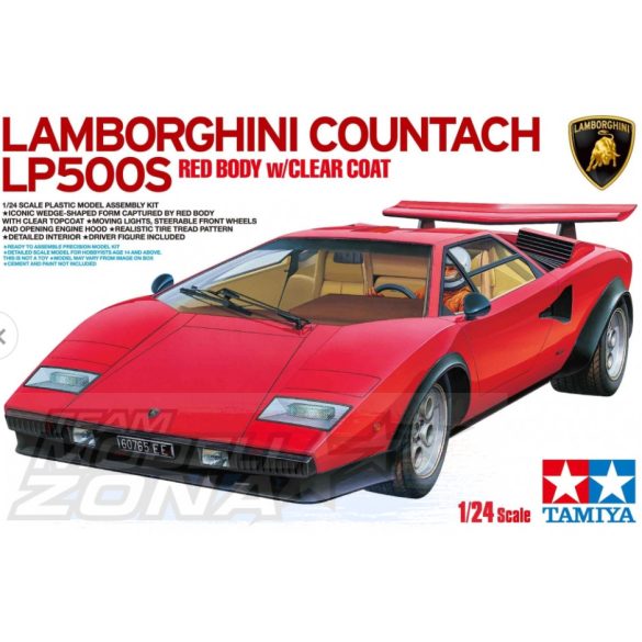 Tamiya - 1:24 Lamborghini LP500 festett (piros) makett