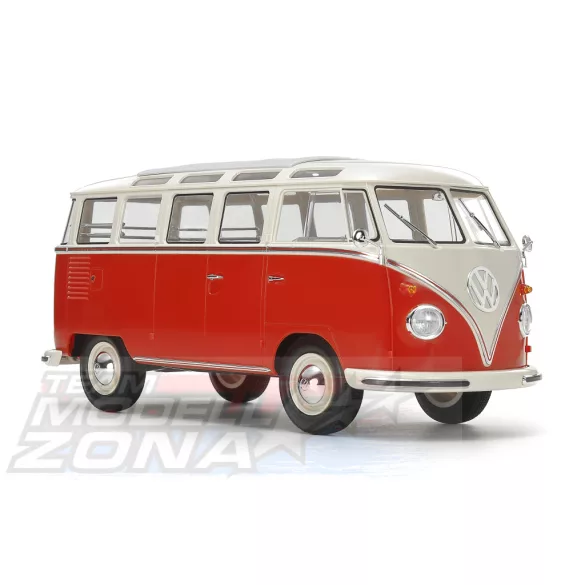 Tamiya 1/24 Volkswagen Type 2 (T1) (Red/White) összepattintós makett