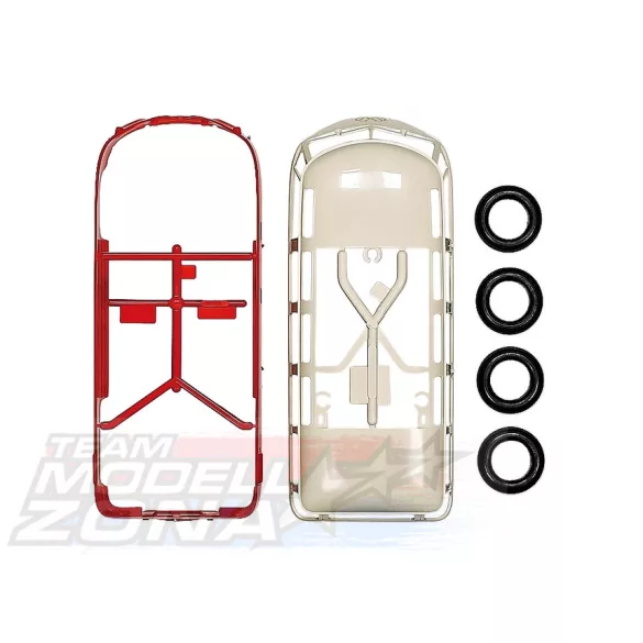 Tamiya 1/24 Volkswagen Type 2 (T1) (Red/White) összepattintós makett