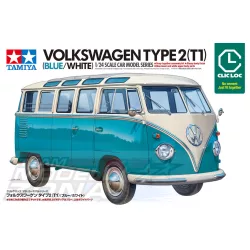   Tamiya 1/24 Volkswagen Type 2 (T1) (Blue/White) összepattintós makett