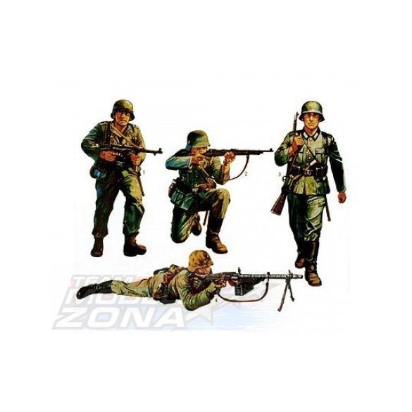 Tamiya - 1:35 Fig.-Set Dt. Infanterie - német lövészek 4 figura
