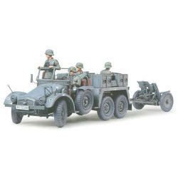 Tamiya - 1:35 Krupp Towing Truck w/37mm Pak - makett