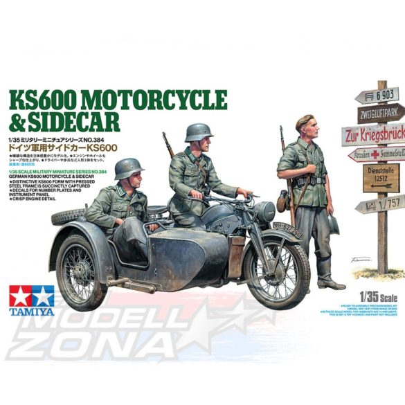 Tamiya 1:35 KS600 Sidecar combination (3) makett