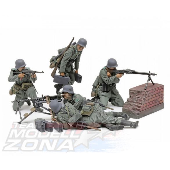 Tamiya 1:35 Fig.-Set Ger. MG Team (5) Mid.WWII makett