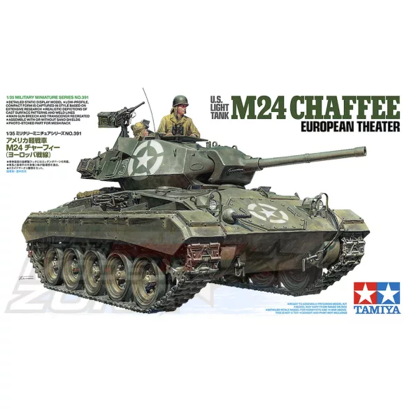 Tamiya 1:35 1:35 US M24 Chaffee Euro Theater makett
