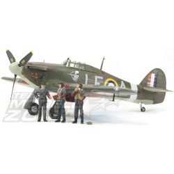 Tamiya - 1:48 Brit Hurricane MkI 3 figurával - makett