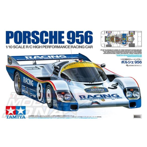 Tamiya 1:10 RC Porsche 956 Racing építőkészlet