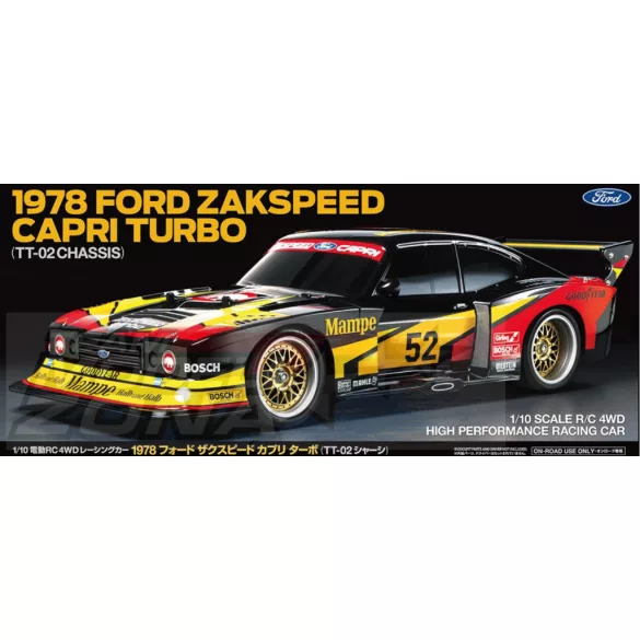 Tamiya 1:10 Ford Zakspeed Capri Mampe (TT-02) építőkészlet