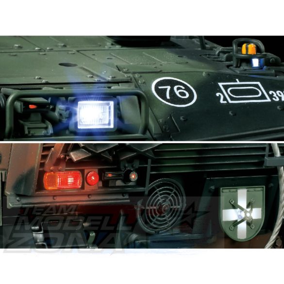 Tamiya1:16 RC Leopard 2 A7V Harckocsi modell Full option'