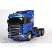   1:14 RC Scania R620 6x4 High.festett kasztnival (kék) építőkészlet