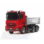   1:14 RC MB Arocs 3348 Tipper festett kasztnival piros/ezüst építőkészlet