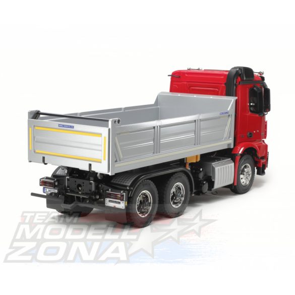 1:14 RC MB Arocs 3348 Tipper festett kasztnival piros/ezüst építőkészlet