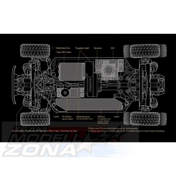 Tamiya 1:10 RC XM -01 Pro Chassis Kit építőkészlet