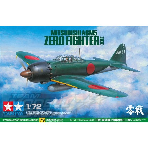 Tamiya - 1:72 Mitsubishi A6M5 Zero Fighter - makett