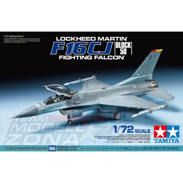 Tamiya - 1:72 F-16 CJ Fighting Falcon - makett