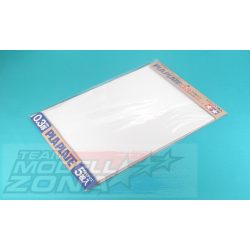 Tamiya - 5 db fehér műanyag lap - 0.3 mm vastagság