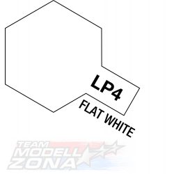 LP-4 flat white 10ml (VE6) - matt fehér festék