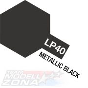 LP-40 metallic black - metál fekete festék - 10 ml