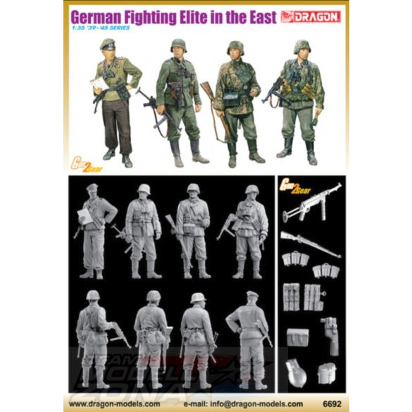 Dragon - 1:35 Deutsche Elitesoldaten im Osten - makett figura