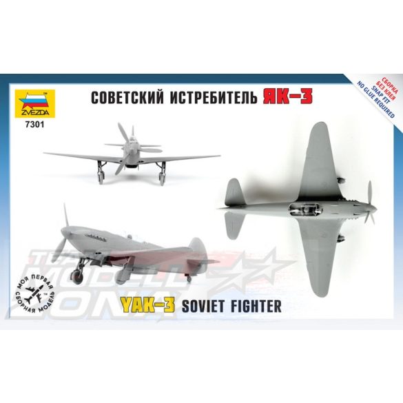 Zvezda - 1:72 Airplanes Yak-3 Soviet Fighter - makett