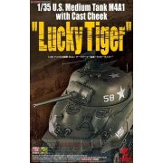   Asuka 1:35 U.S. Medium Tank M4A1 with Cast Cheek "Lucky Tiger" makett