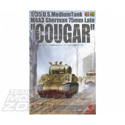   Asuka 1:35  U.S. Medium Tank M4A3 Sherman 75mm Late "Cougar"  makett