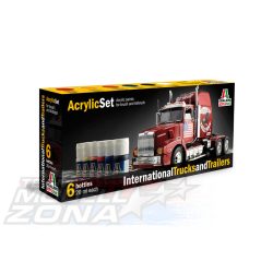   Italeri - 6 darabos Acryl festék szett  - nemzetközi kamionok