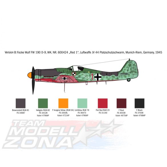 Italeri 1:72 FW 190 D-9 makett