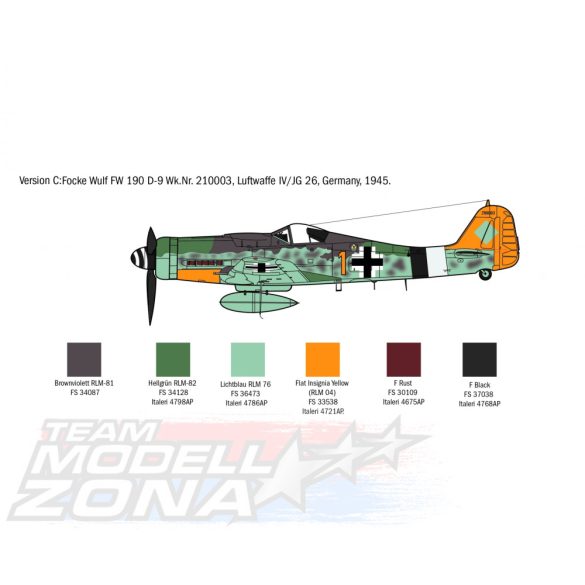 Italeri 1:72 FW 190 D-9 makett