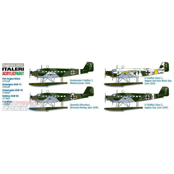 Italeri - 1:72 JU 52/3 m Floatplane - makett