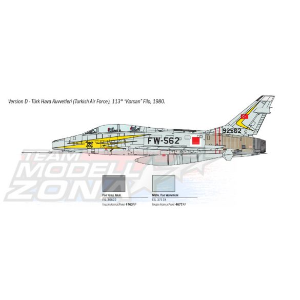 Italeri -1:72 F-100F Super Sabre - makett