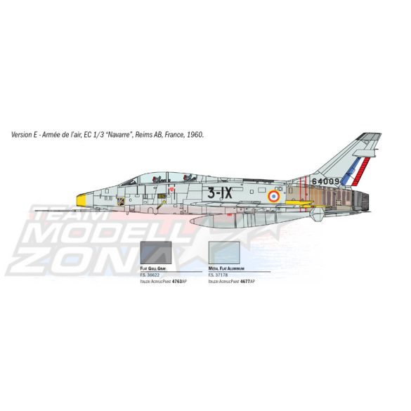 Italeri -1:72 F-100F Super Sabre - makett