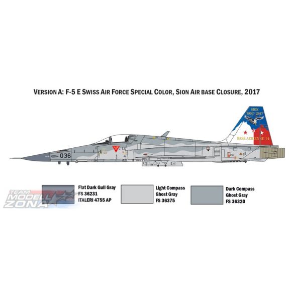 Italeri - 1:72 F-5E SWISS AIR FORCE - makett