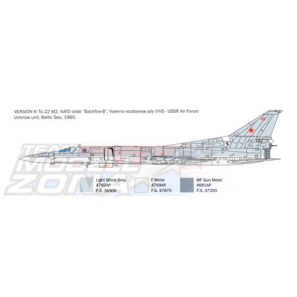 Italeri - 1:72 Tu-22M2 Backfire-B makett