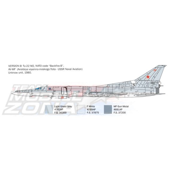 Italeri - 1:72 Tu-22M2 Backfire-B makett