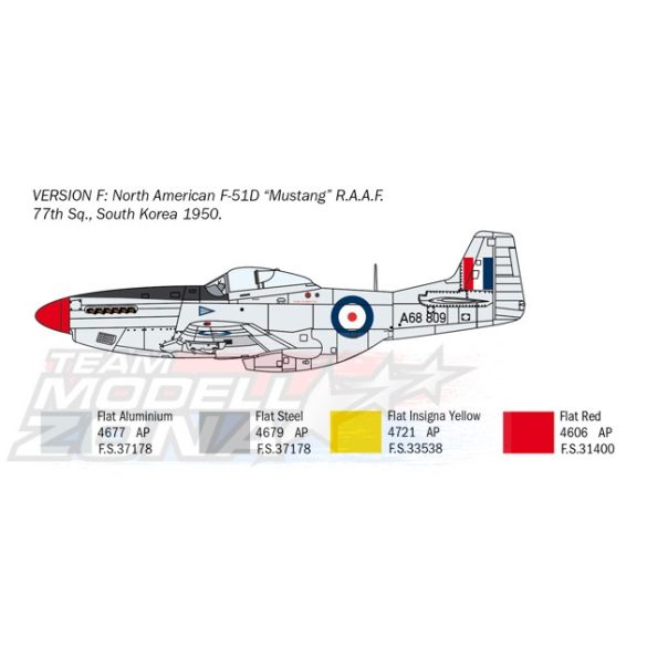 Italeri - 1:72 North American F-51D Mustang kóreai háború - makett