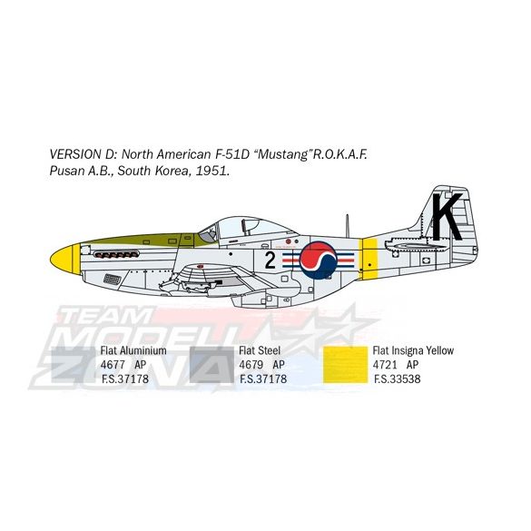 1:72 North American F-51D Mustang Koreanischer Krieg  - Italeri