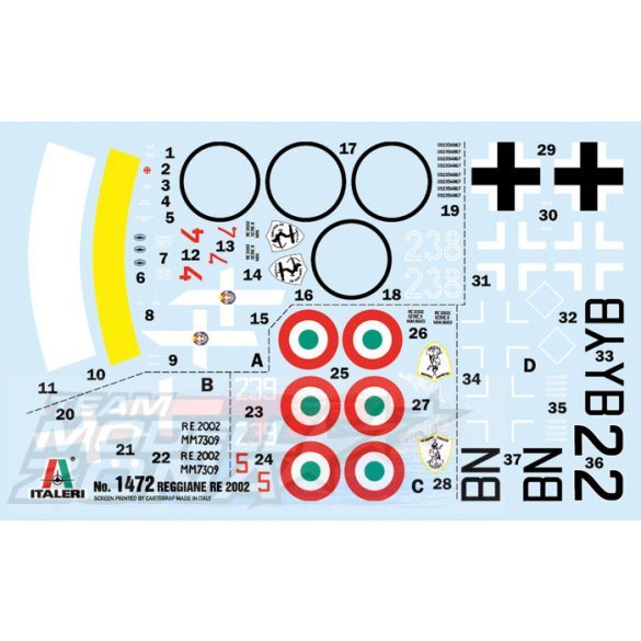 Italeri Reggiane Re.2002 Ariete makett