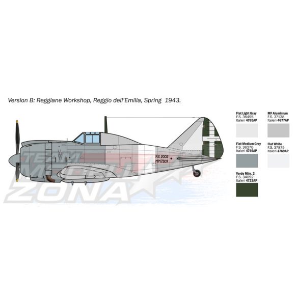 Italeri Reggiane Re.2002 Ariete makett