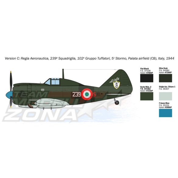 Italeri Reggiane Re.2002 Ariete makett