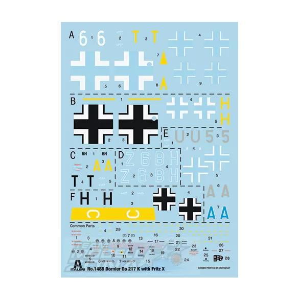 Italeri 1:72 DO 217 K-1/K-2 with FRITZ X makett