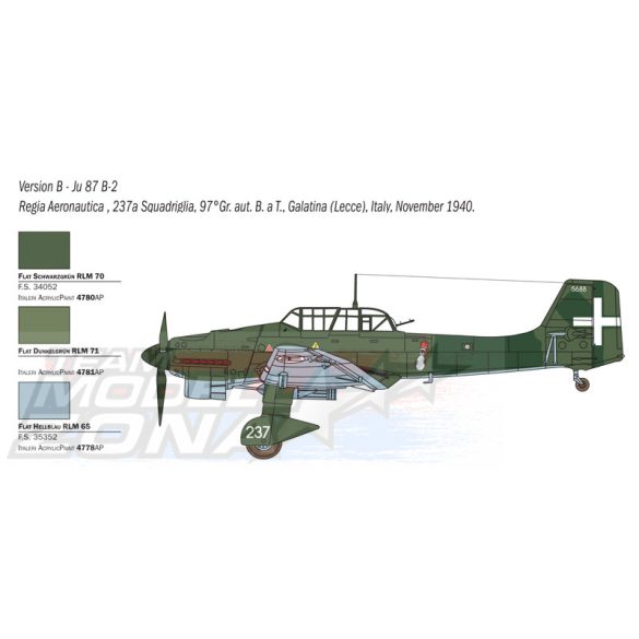 Italeri -1:48 Ju 87 B-2/R-2 Stuka "Pic - makett