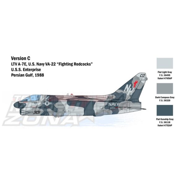 Italeri - 1:48 A-7E Corsair II - makett