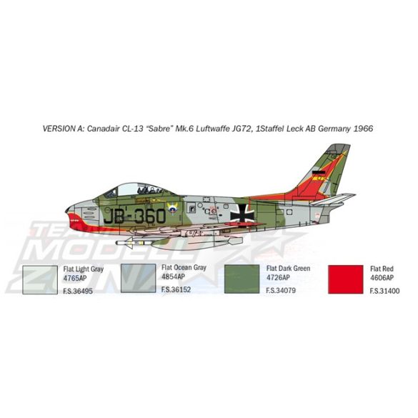Italeri - 1:48 F-86E Sabre- makett	
