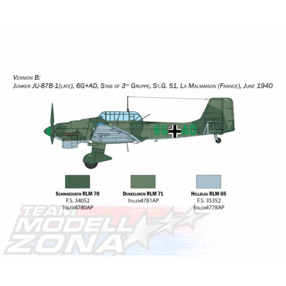 italeri - 1:48 Junkers JU-87B Stuka Bat.o.Brit. - makett